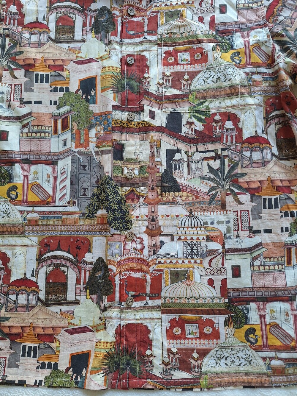[BUNDLE OF 2] Yiume Men's Hawaiian Shirts XL 100% Cotton Mandala India Palace - Picture 12 of 14